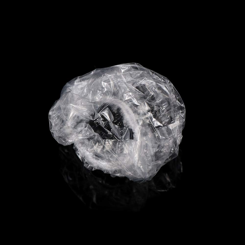 100 Pack Clear Disposable Ear Protectors Waterproof Ear Covers for Hair Dye, Shower, Bathing