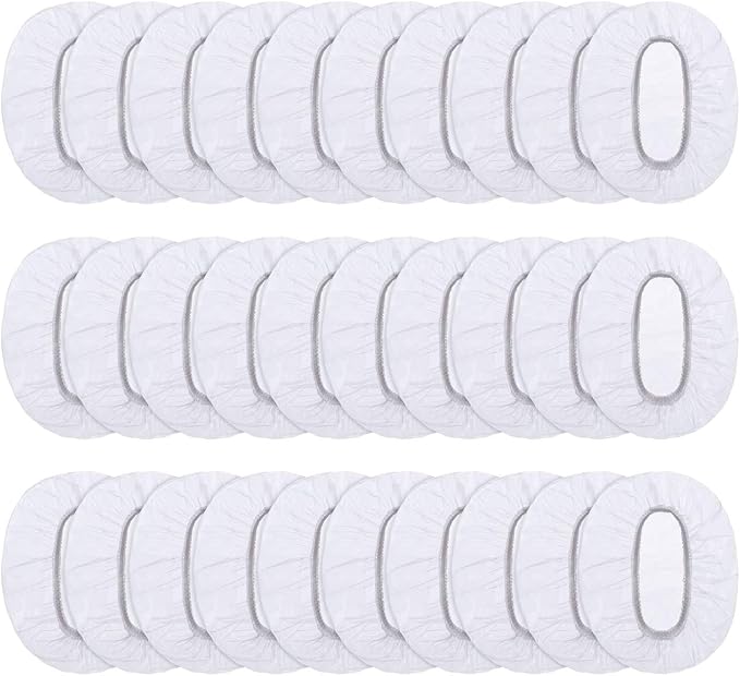 100 Pack Clear Disposable Ear Protectors Waterproof Ear Covers for Hair Dye, Shower, Bathing