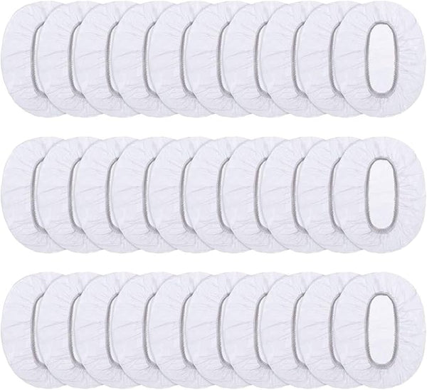 100 Pack Clear Disposable Ear Protectors Waterproof Ear Covers for Hair Dye, Shower, Bathing